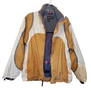 Marmot Winter Coat 3 in 1 System Zip Red Lined Layers Jacket Coat Yellow Mens M